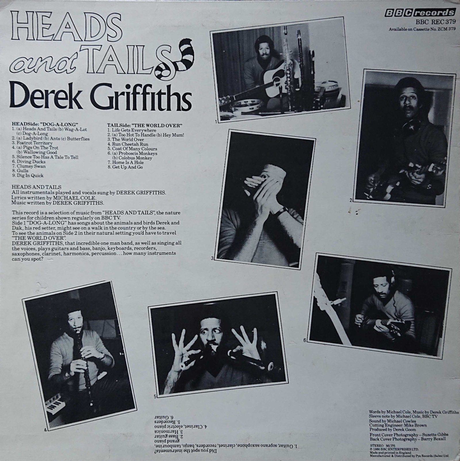 Picture of REC 379 Heads and tails by artist Derek Griffiths from the BBC records and Tapes library